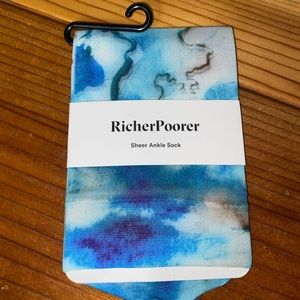 Richer Poorer Sheer Tie Dye Ankle Socks NWT